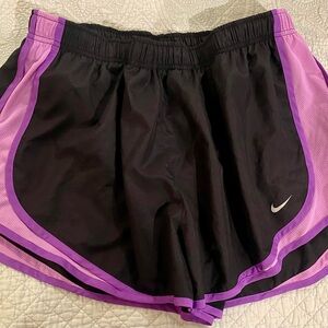 XL Nike Women's Black and Purple DRI-FIT Shorts